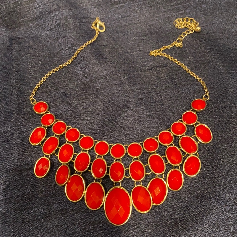 Gold statement necklace